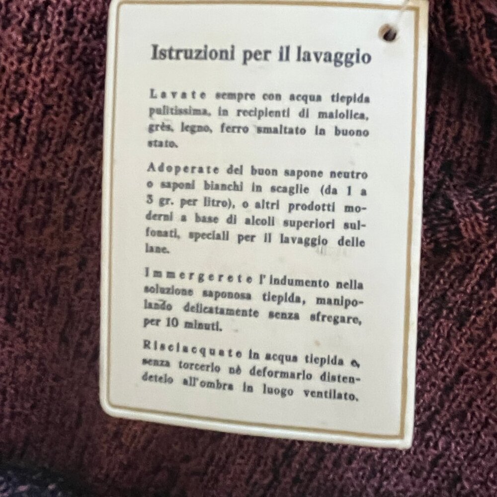 OOAK - 60s Vintage - Made In Italy Mod Burgundy Knit Dress - S or Petite M - NWT - Picture 7 of 9